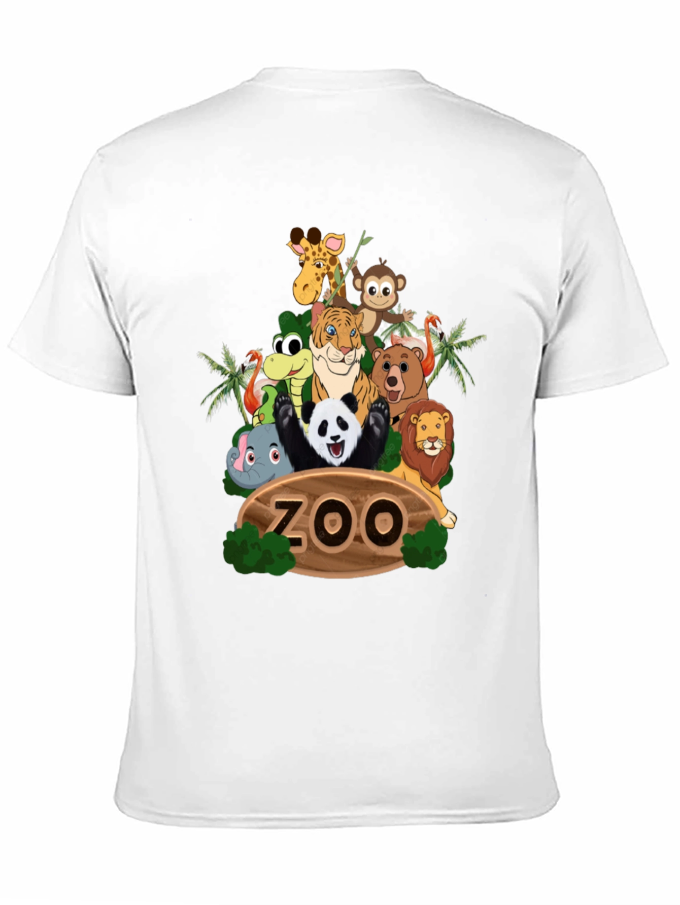 Zoo Animal Crew Neck T-Shirt