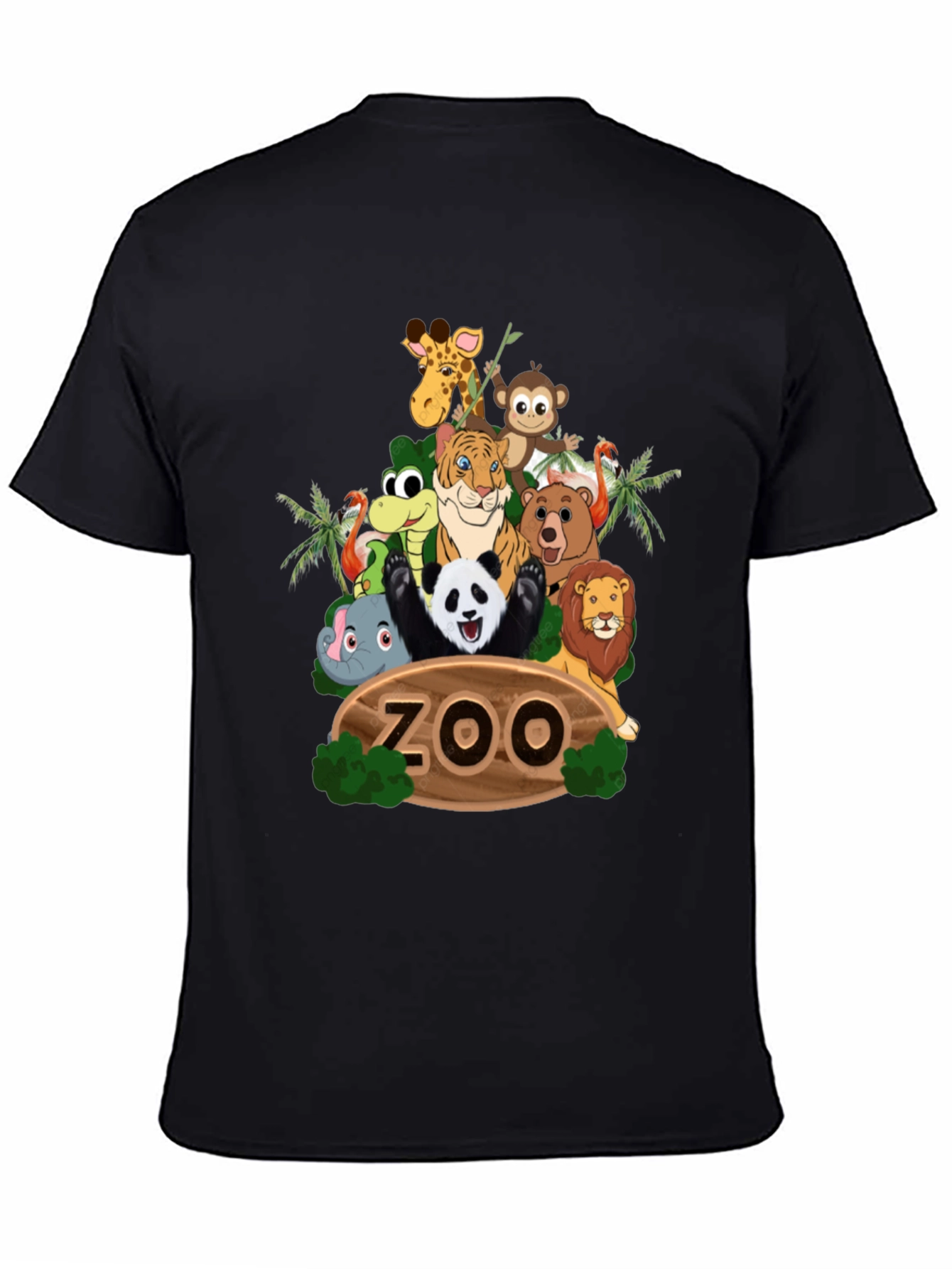 Zoo Animal Crew Neck T-Shirt