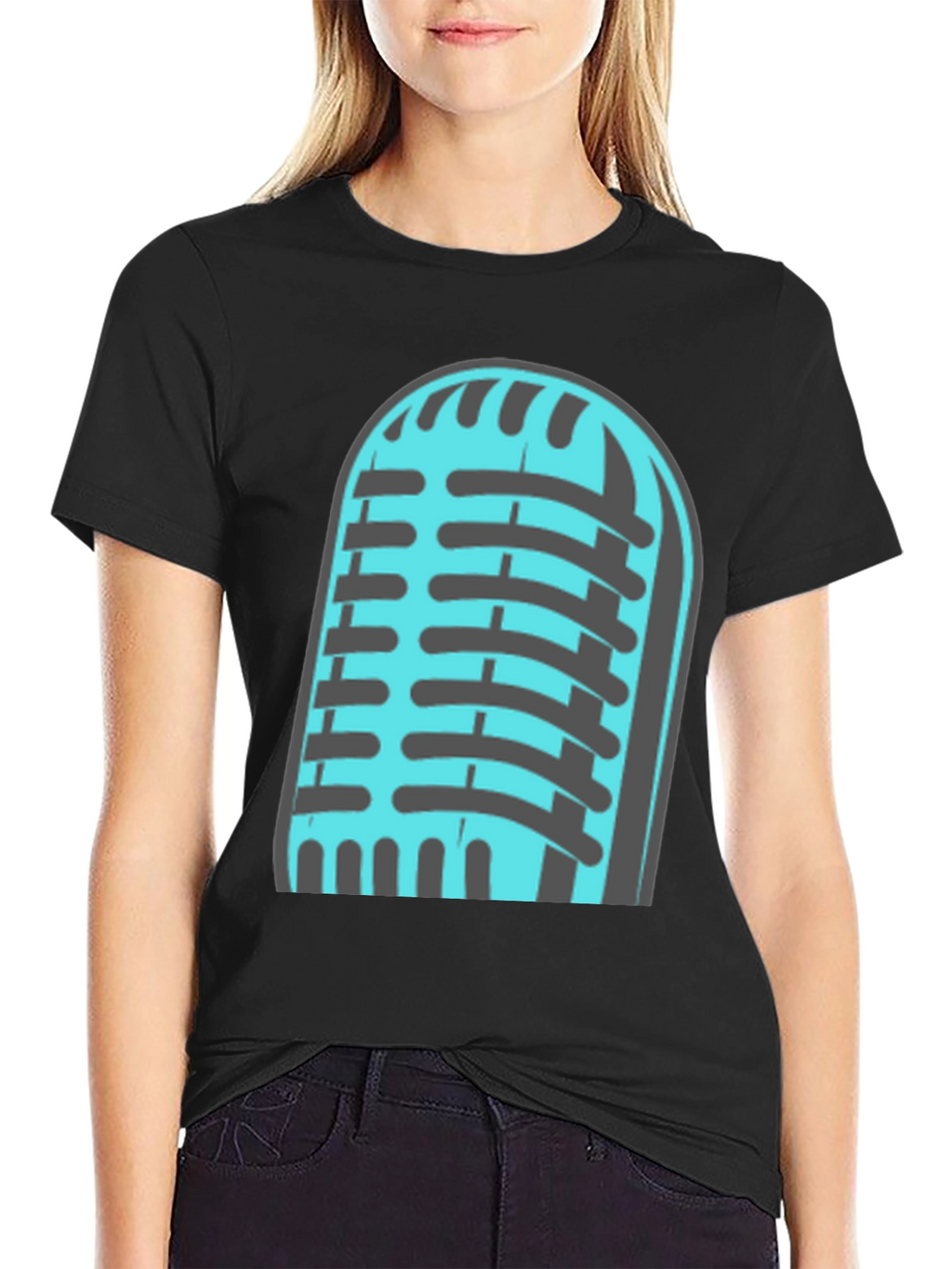 Retro Microphone Graphic T-Shirt