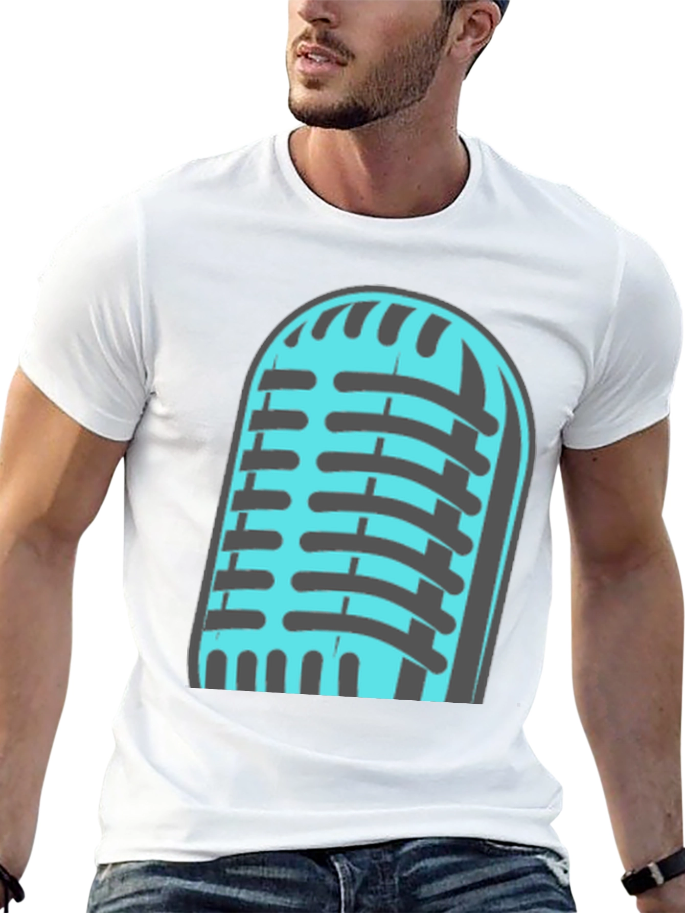 Retro Microphone Graphic T-Shirt