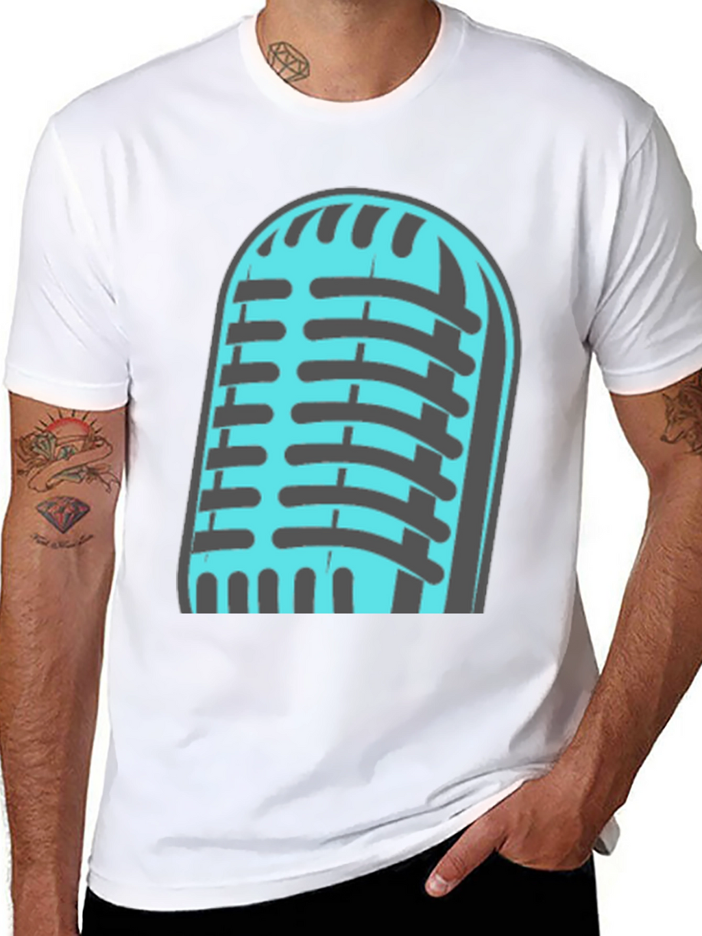 Retro Microphone Graphic T-Shirt