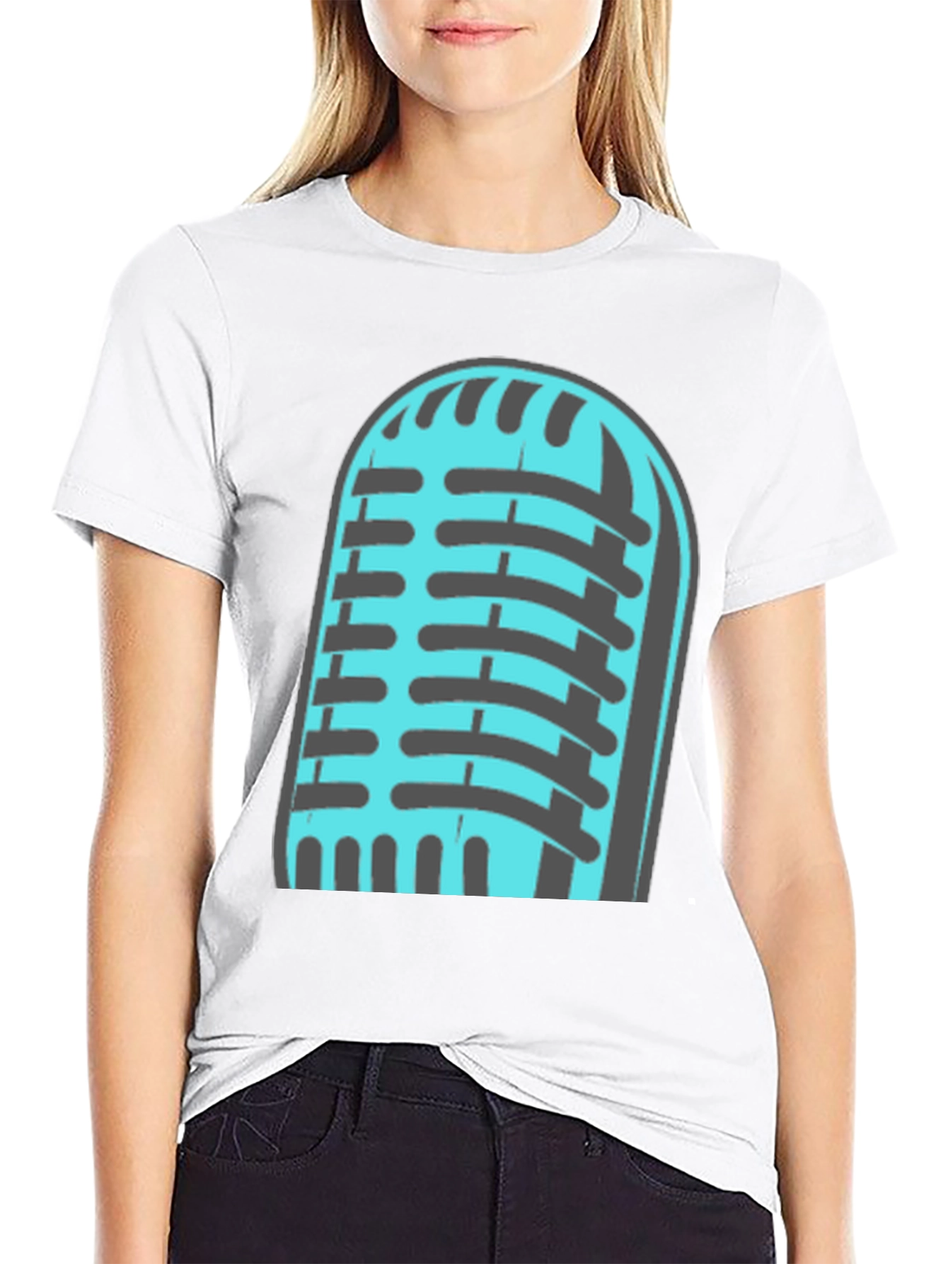 Retro Microphone Graphic T-Shirt