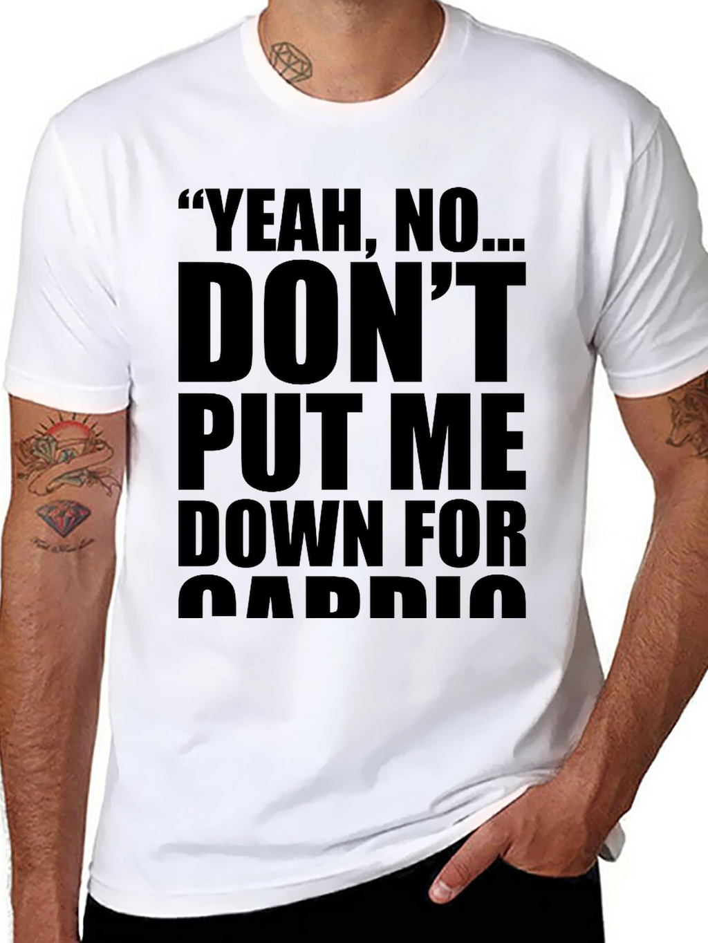 Yeah No... Dont Put Me Down Black Graphic Tee