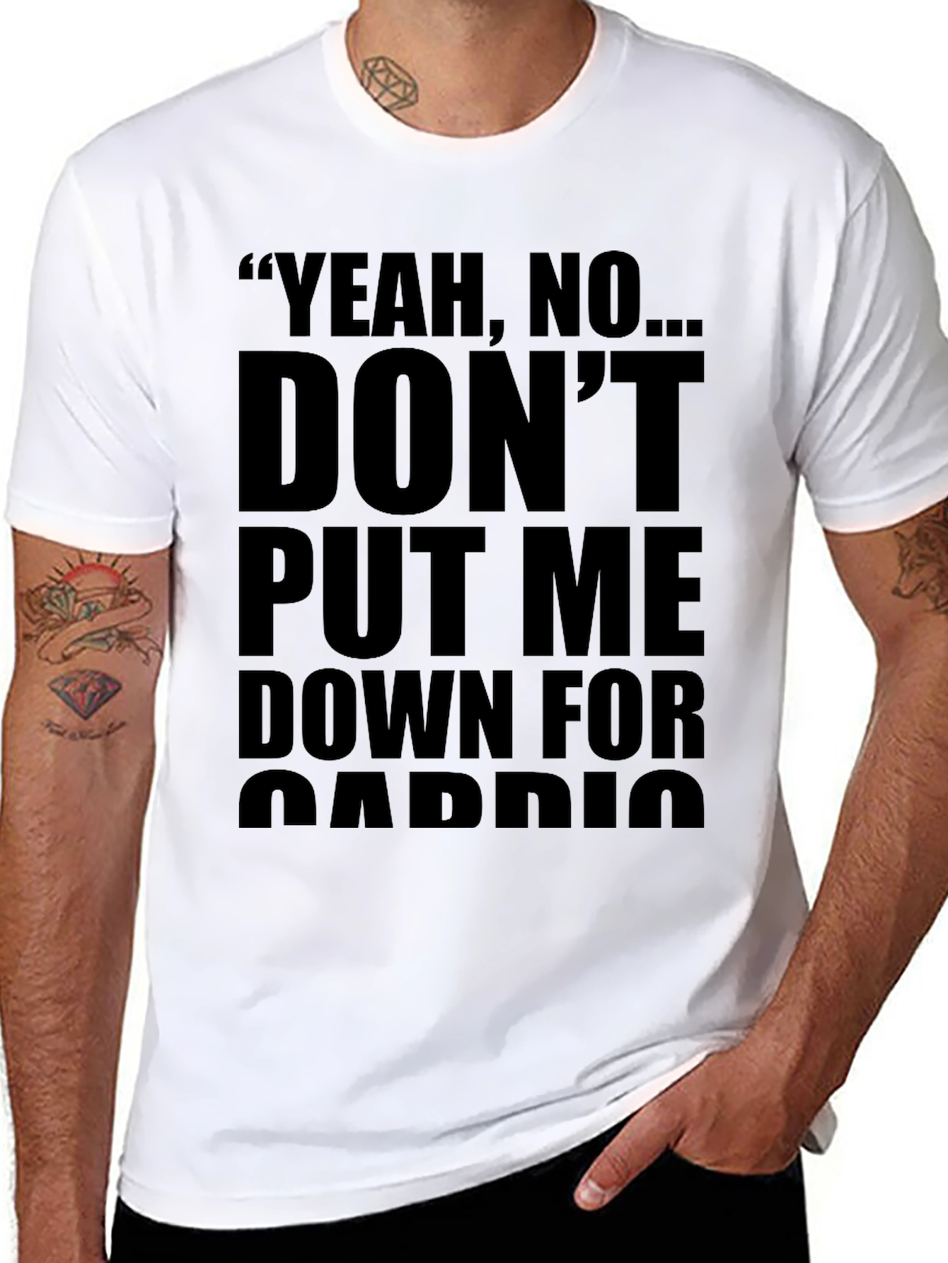 Yeah No... Dont Put Me Down Black Graphic Tee