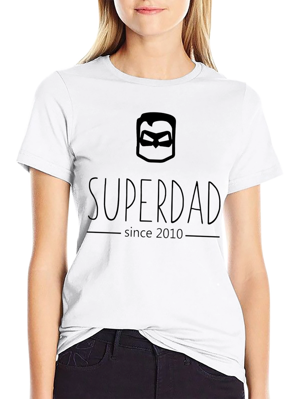 Superdad Since 2010 T-Shirt - Black Hero Dad Tee