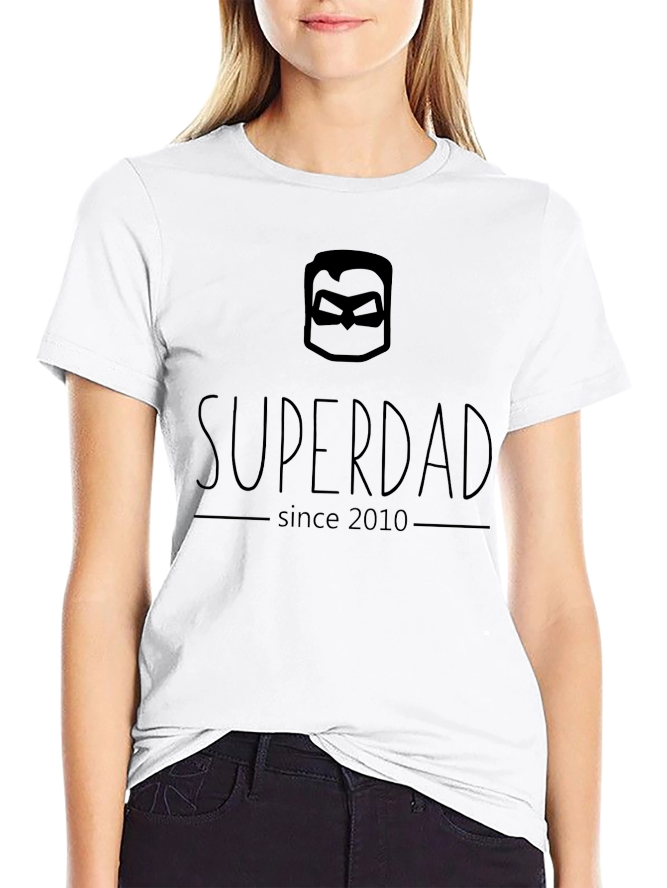Superdad Since 2010 T-Shirt - Black Hero Dad Tee