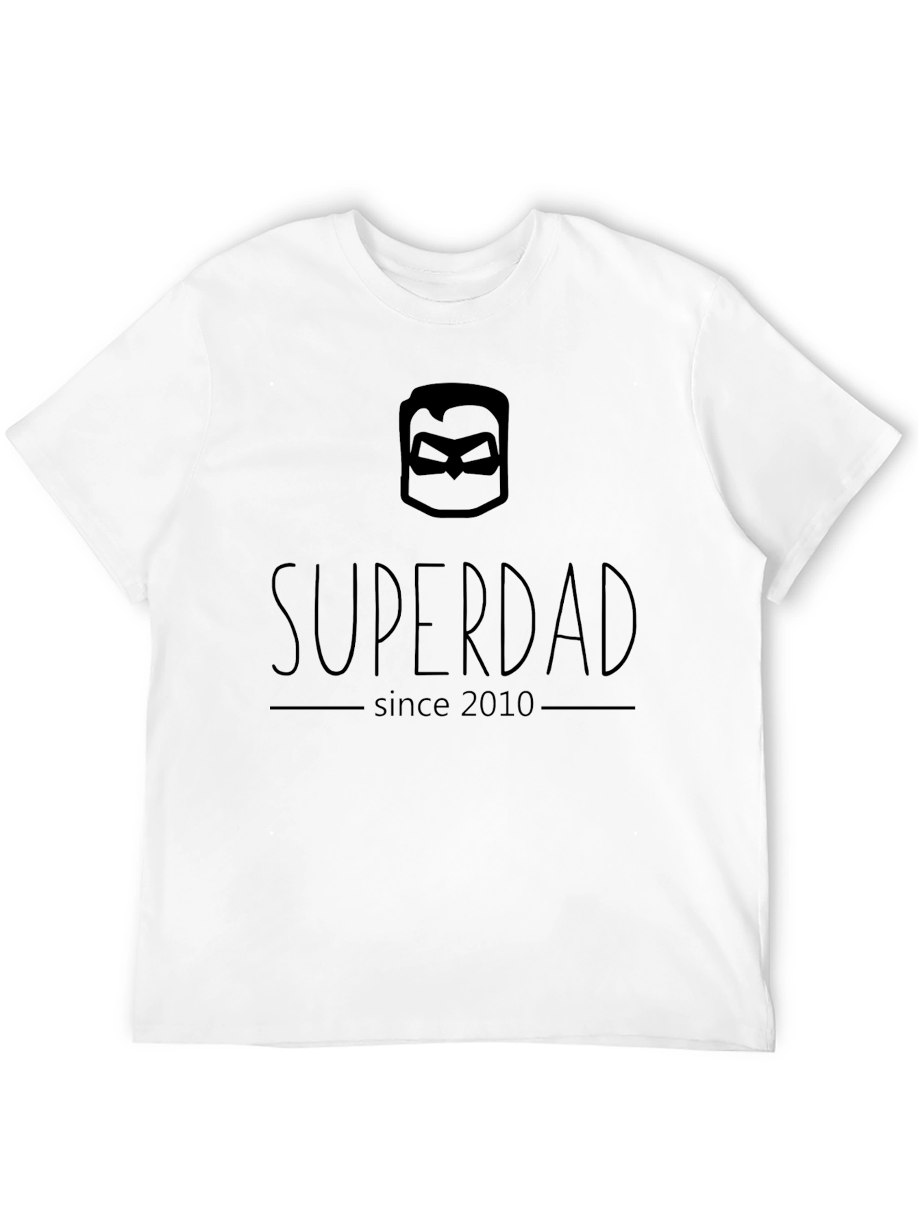 Superdad Since 2010 T-Shirt - Black Hero Dad Tee