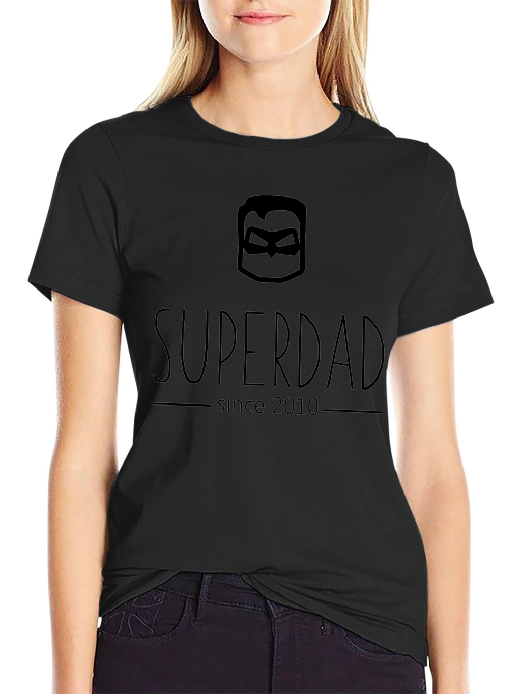 Superdad Since 2010 T-Shirt - Black Hero Dad Tee