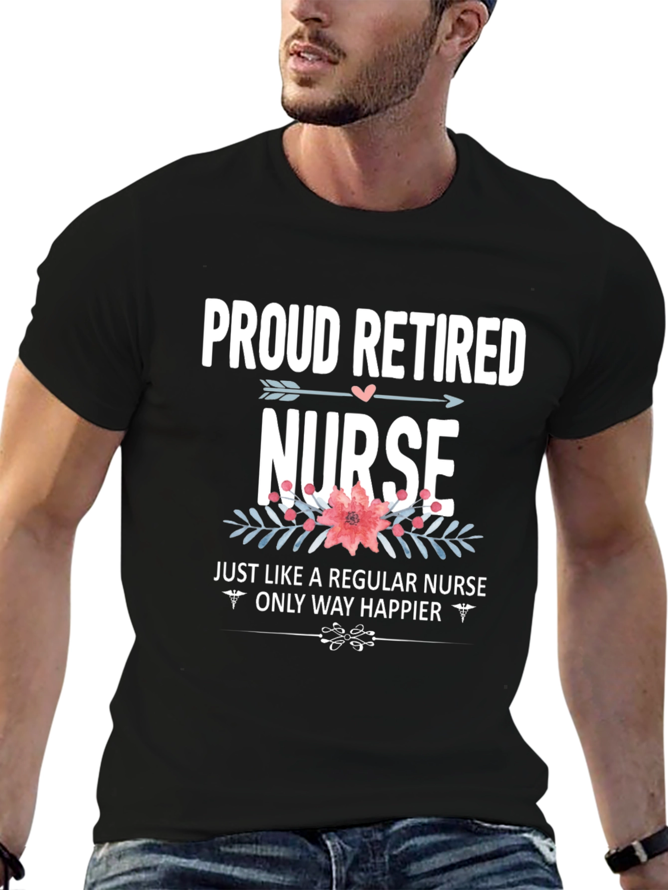 Proud Retired Nurse Graphic T-Shirt
