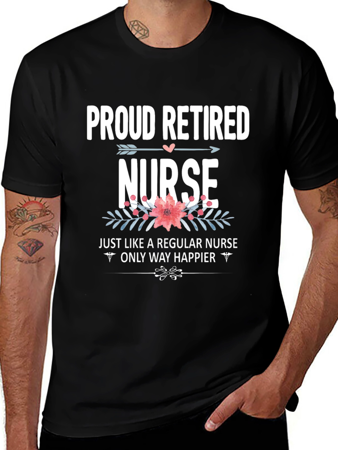 Proud Retired Nurse Graphic T-Shirt