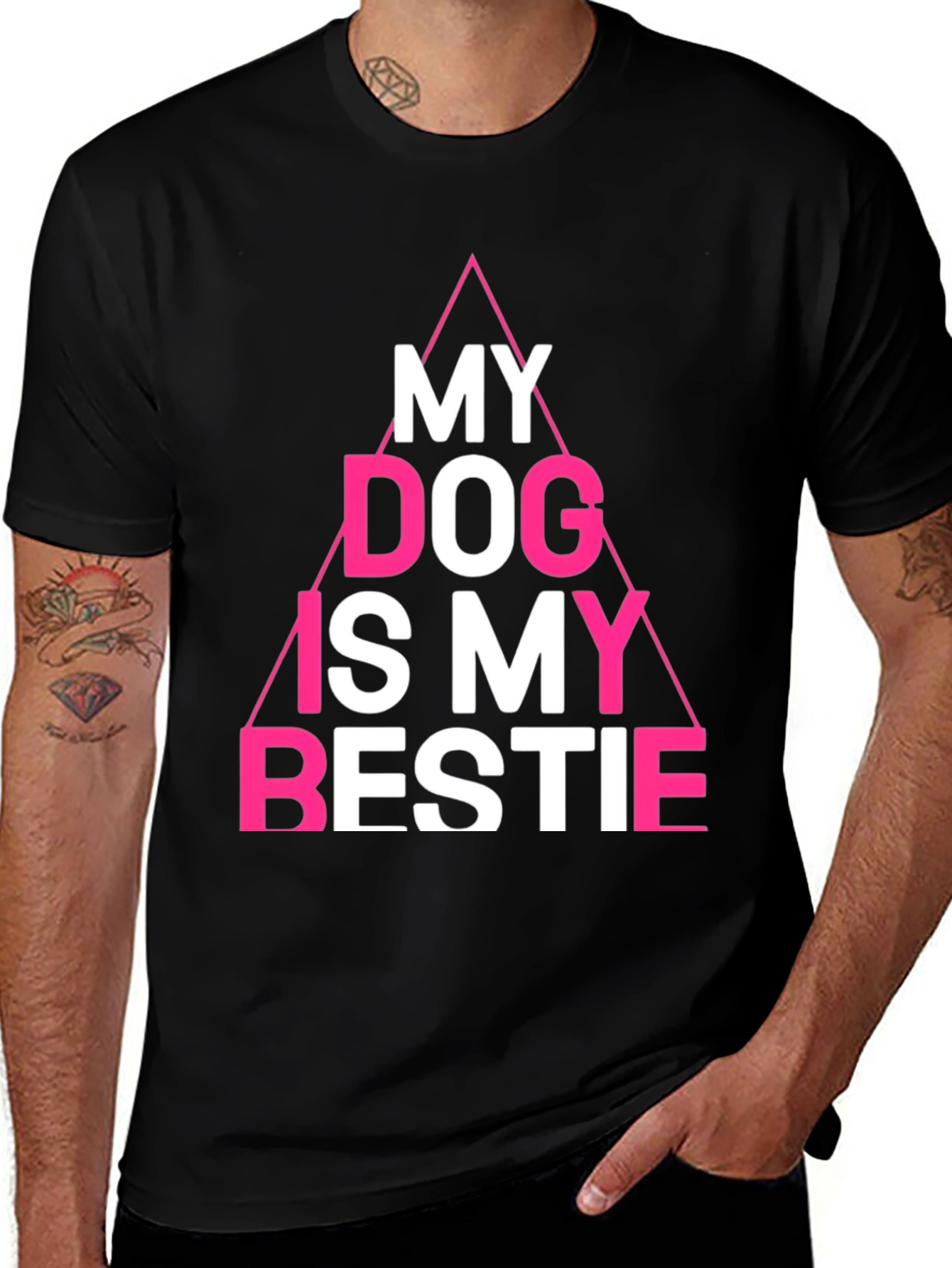 My Dog is My Bestie Tee - Black