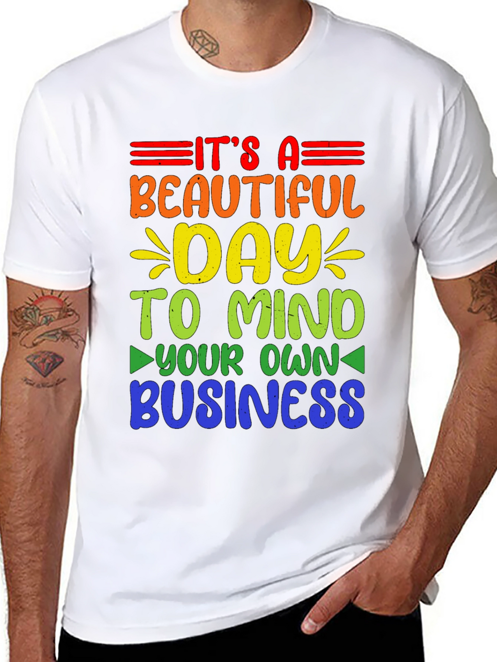 Mind Your Own Business Rainbow T-Shirt