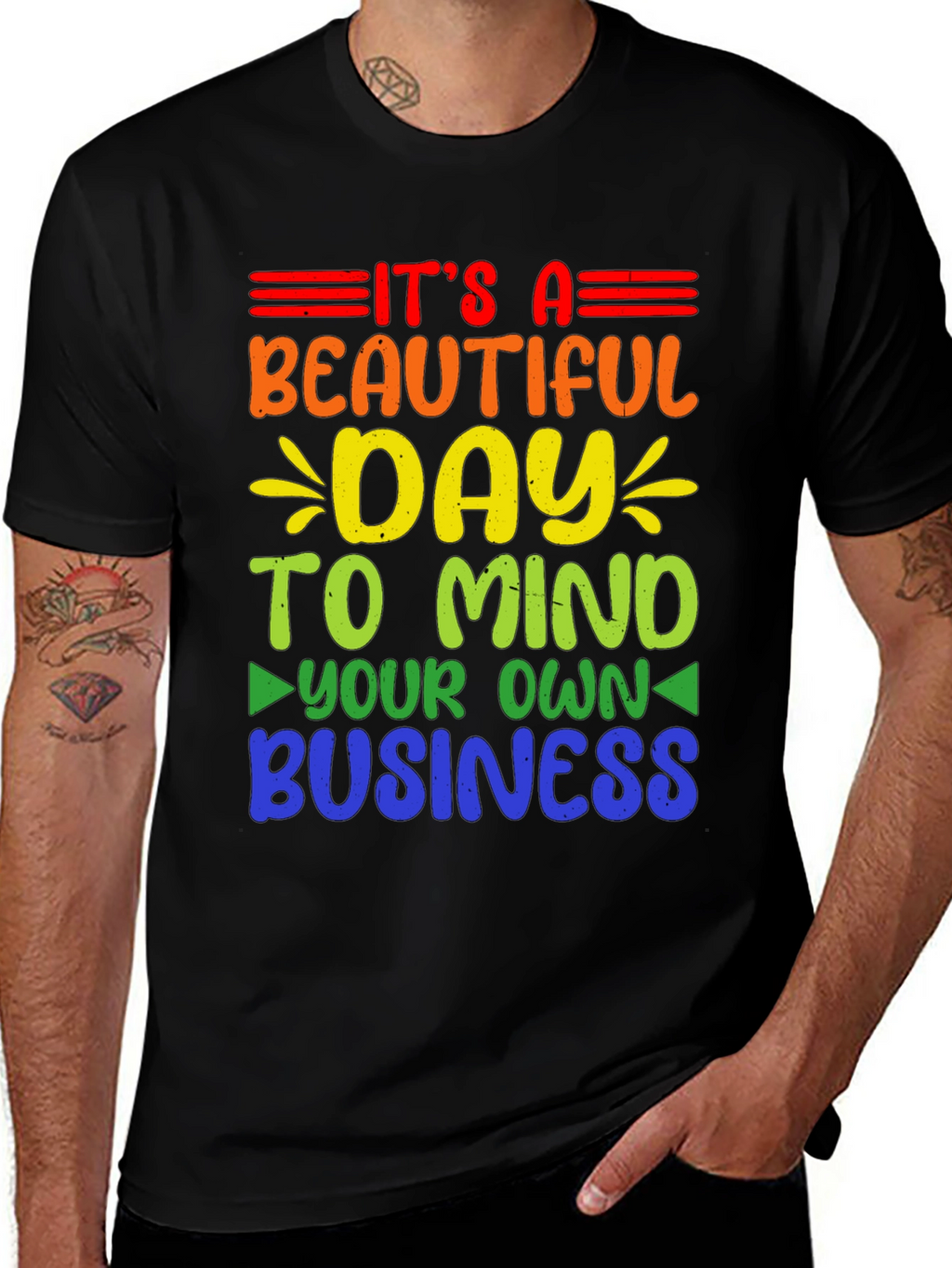 Mind Your Own Business Rainbow T-Shirt