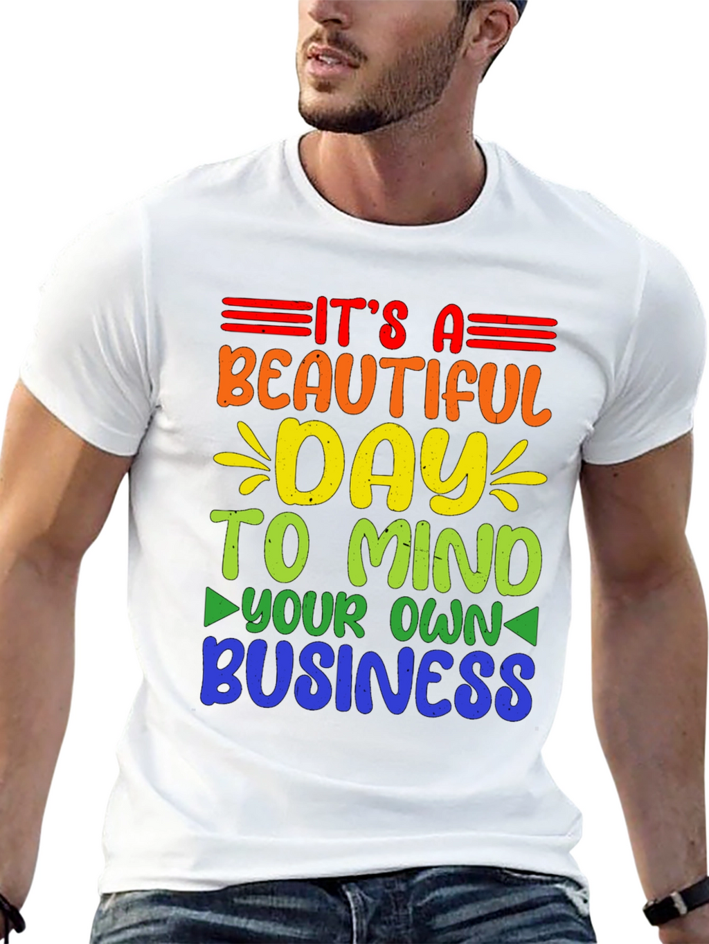 Mind Your Own Business Rainbow T-Shirt