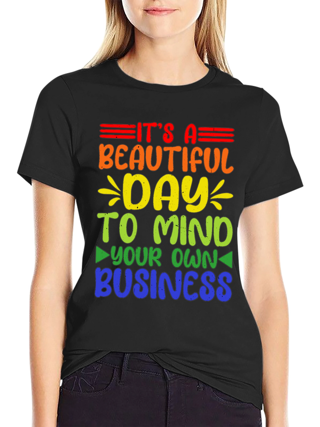 Mind Your Own Business Rainbow T-Shirt