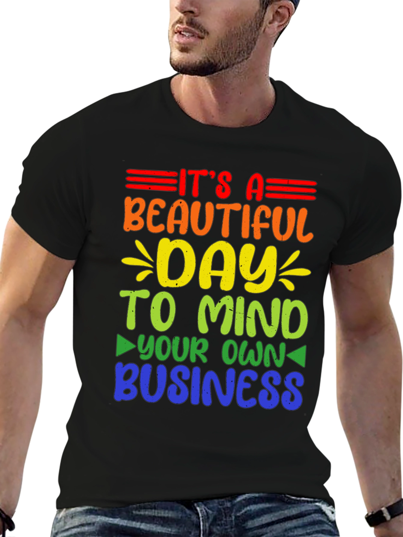 Mind Your Own Business Rainbow T-Shirt
