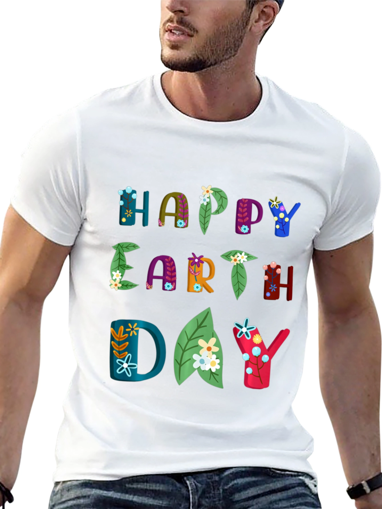 Happy Earth Day Graphic T-Shirt - Eco-Friendly Fashion