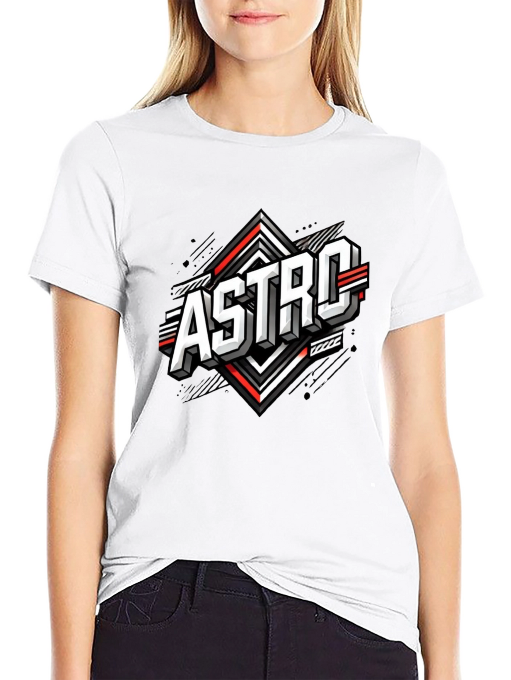 Astro Graphic Tee - Stylish Black Cotton Blend