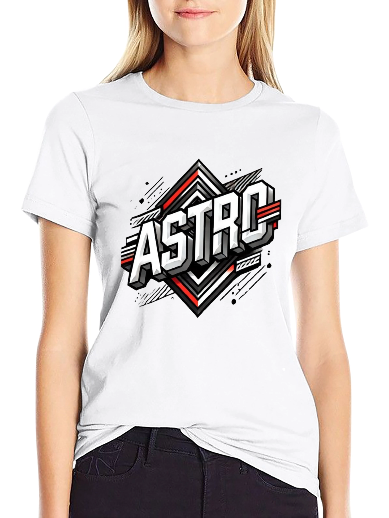 Astro Graphic Tee - Stylish Black Cotton Blend