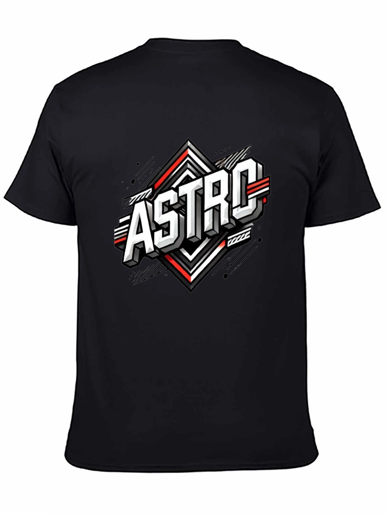 Astro Graphic Tee - Stylish Black Cotton Blend