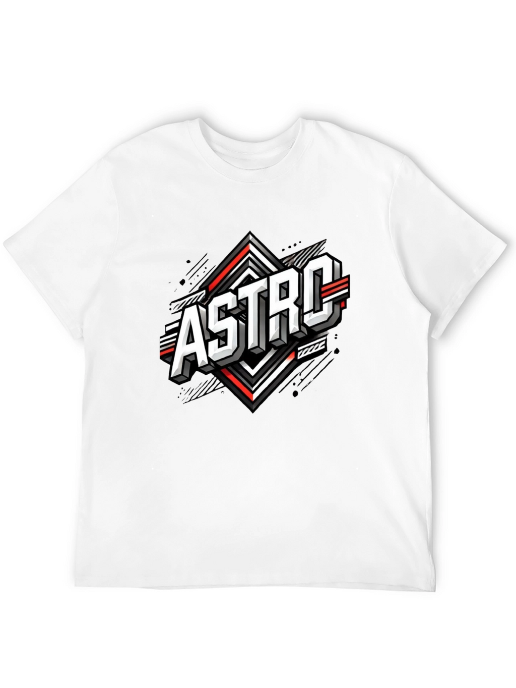 Astro Graphic Tee - Stylish Black Cotton Blend