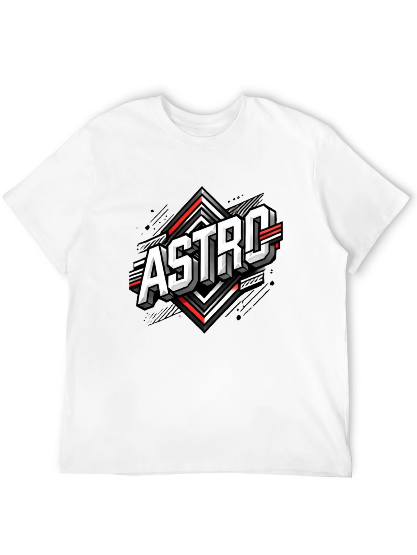 Astro Graphic Tee - Stylish Black Cotton Blend