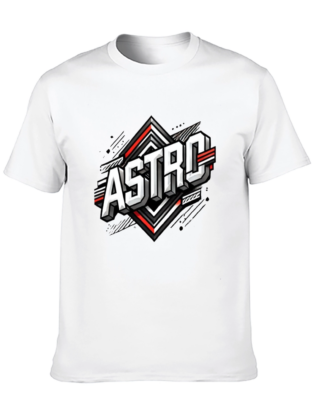 Astro Graphic Tee - Stylish Black Cotton Blend