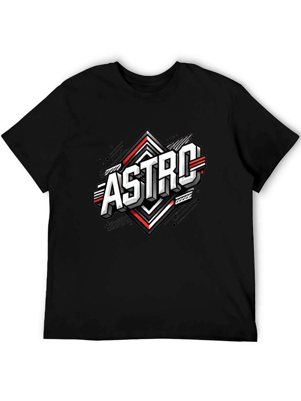 Astro Graphic Tee - Stylish Black Cotton Blend