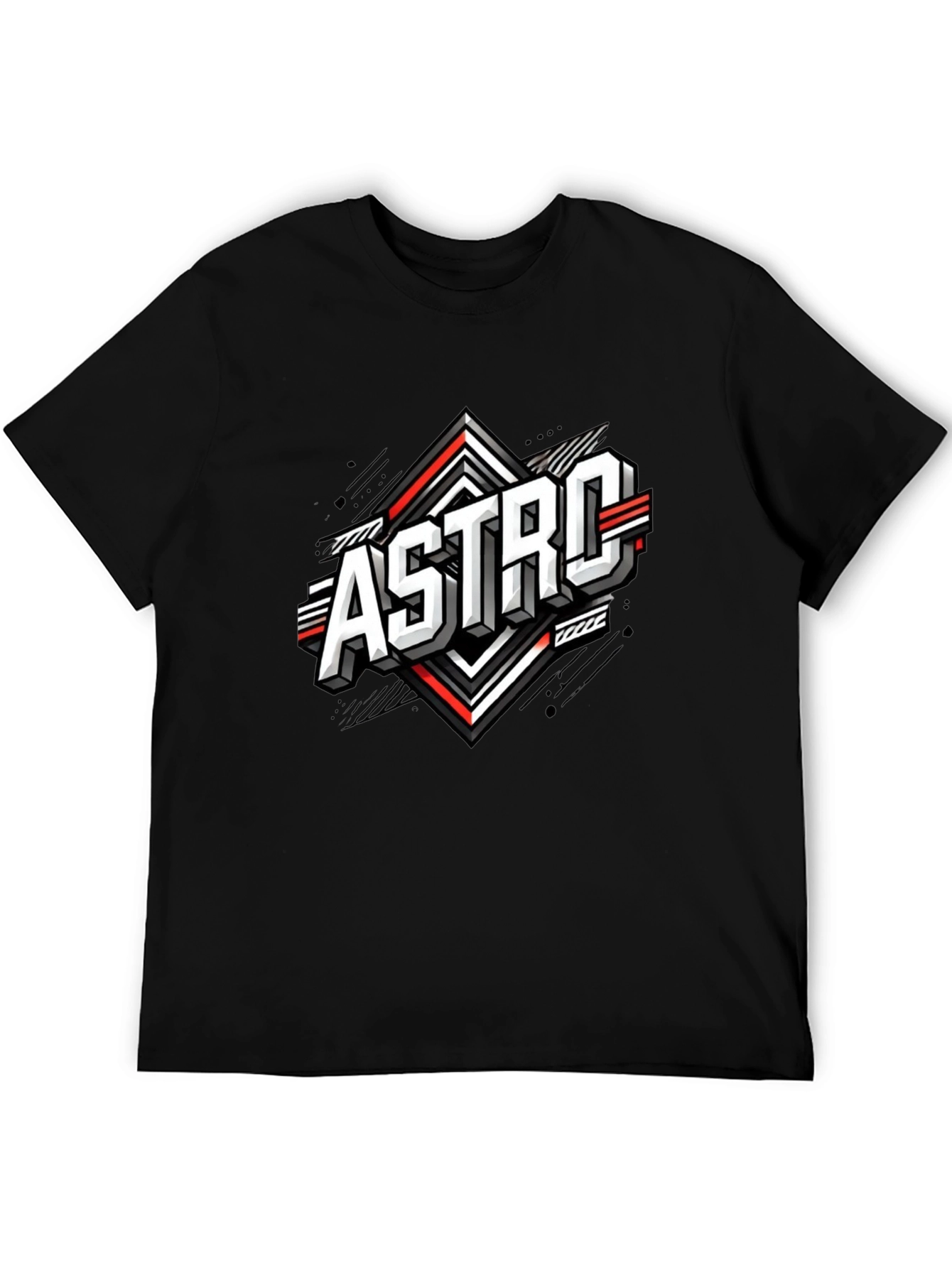 Astro Graphic Tee - Stylish Black Cotton Blend
