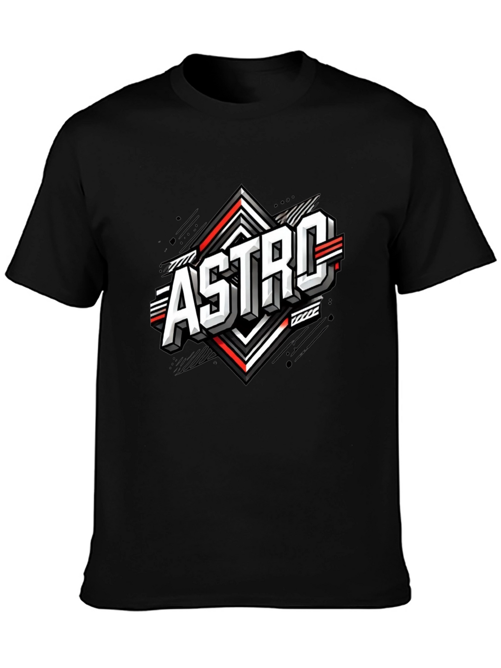 Astro Graphic Tee - Stylish Black Cotton Blend