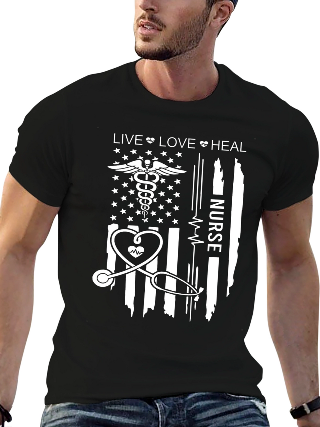 Live Love Heal Nurse T-Shirt