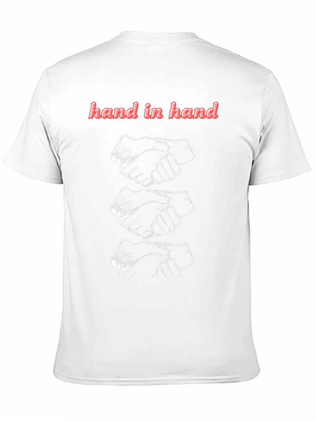 Hand in Hand Graphic Print Black T-Shirt