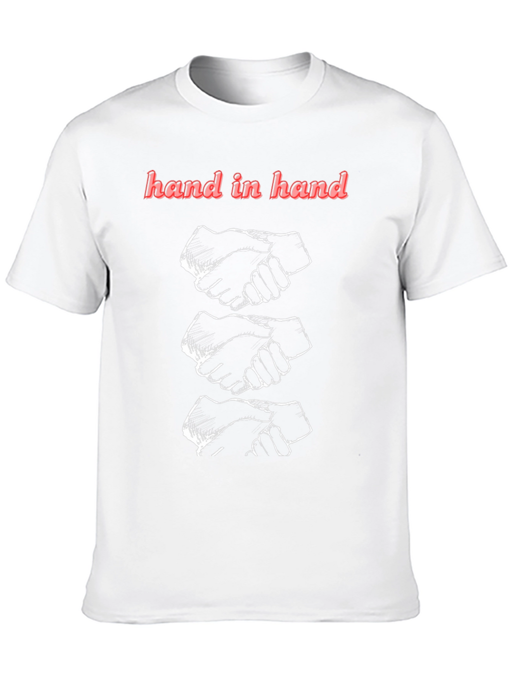 Hand in Hand Graphic Print Black T-Shirt
