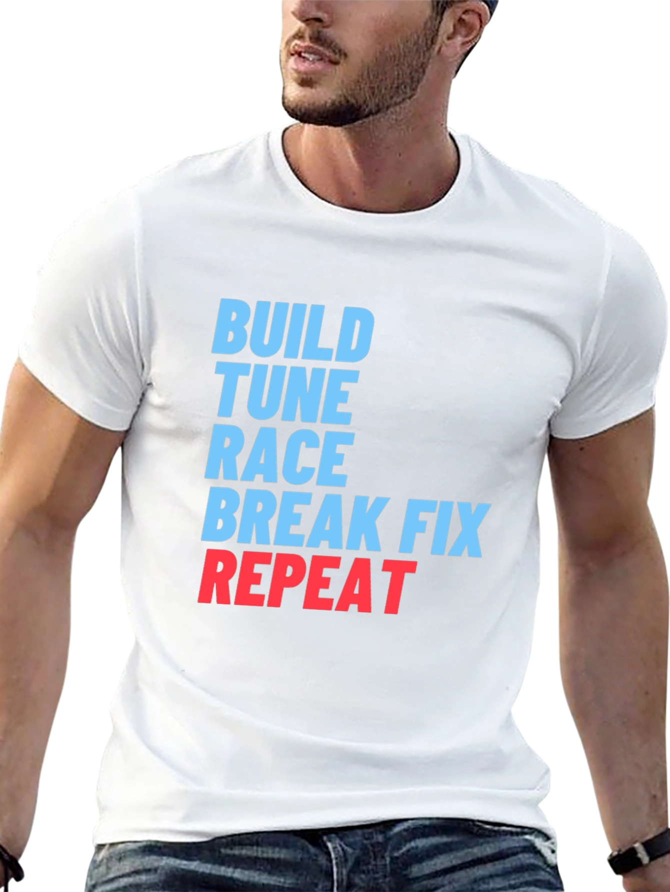 Build Tune Race Repeat Graphic T-Shirt