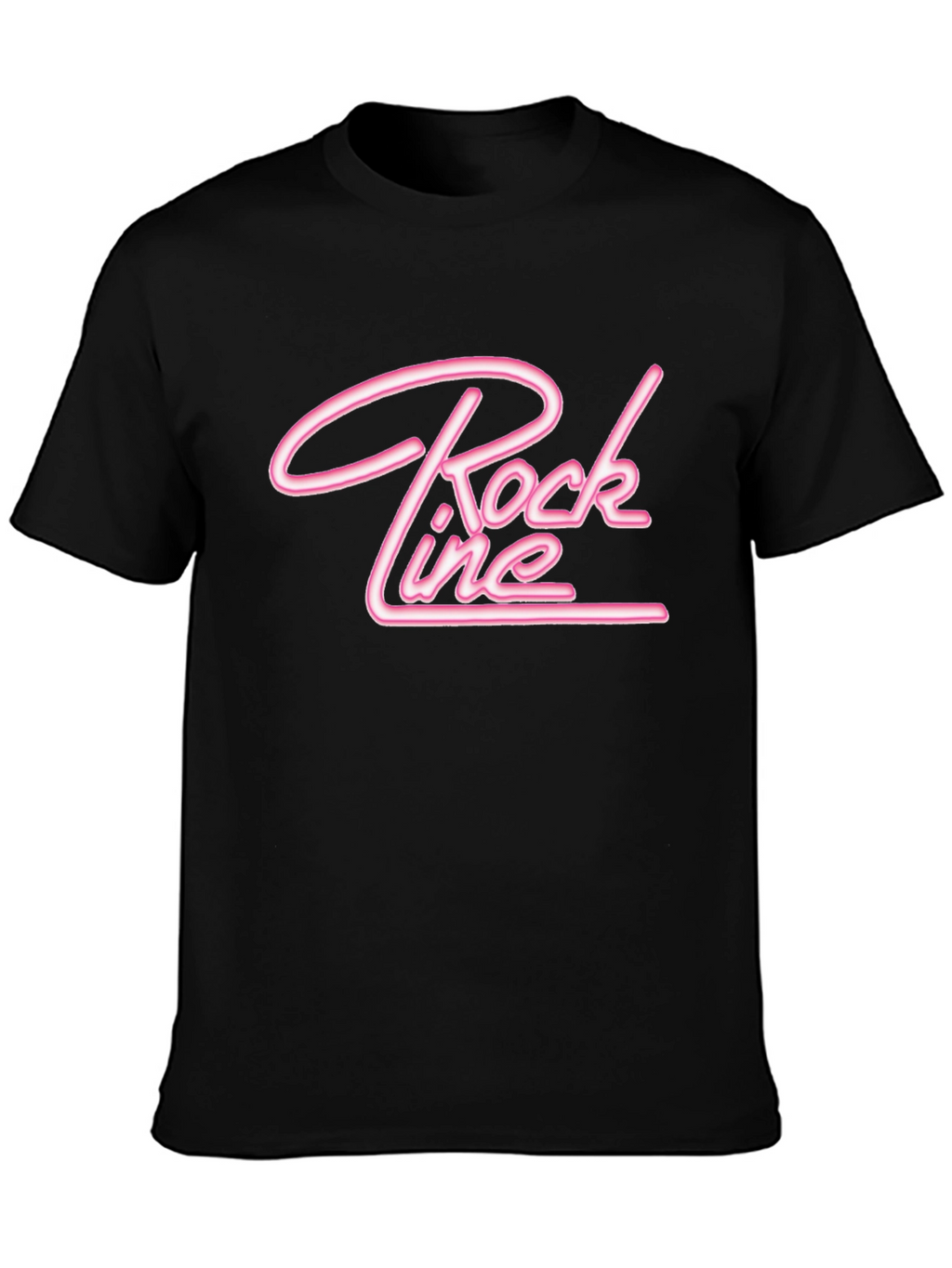 Rock Line T-Shirt - Retro Pink Neon Graphic Tee