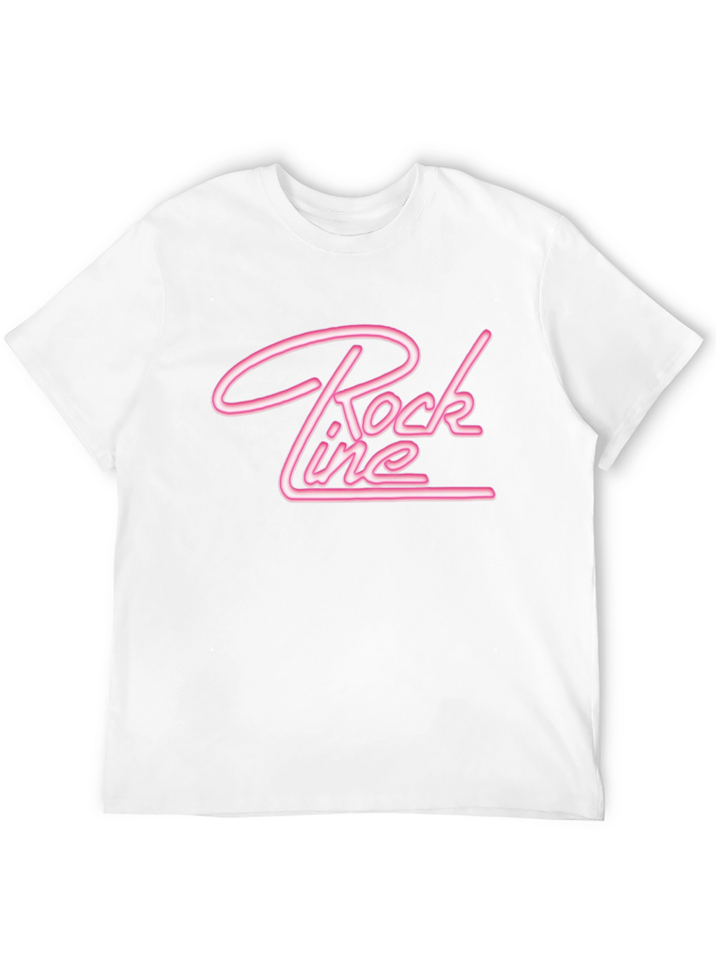 Rock Line T-Shirt - Retro Pink Neon Graphic Tee