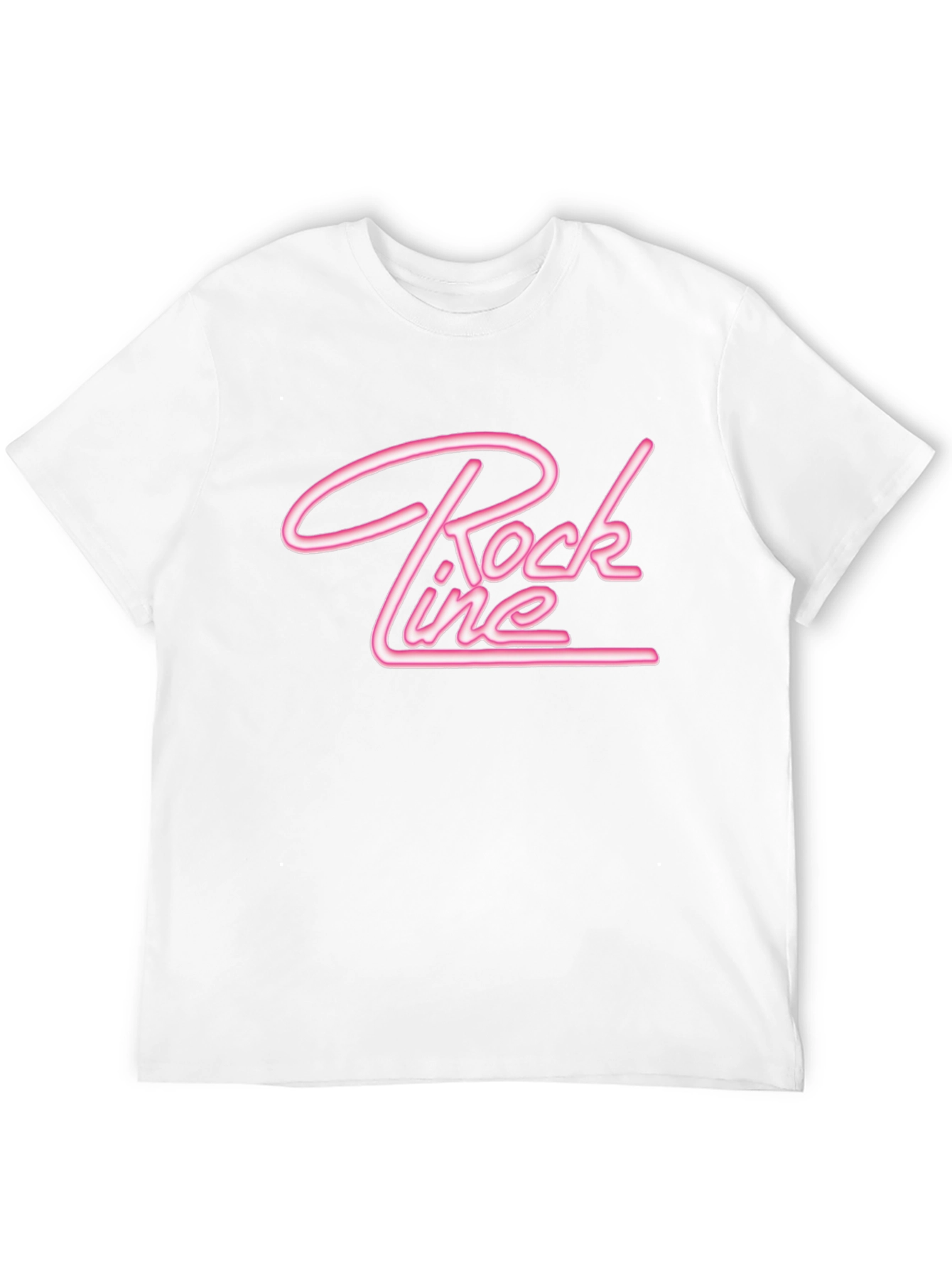 Rock Line T-Shirt - Retro Pink Neon Graphic Tee