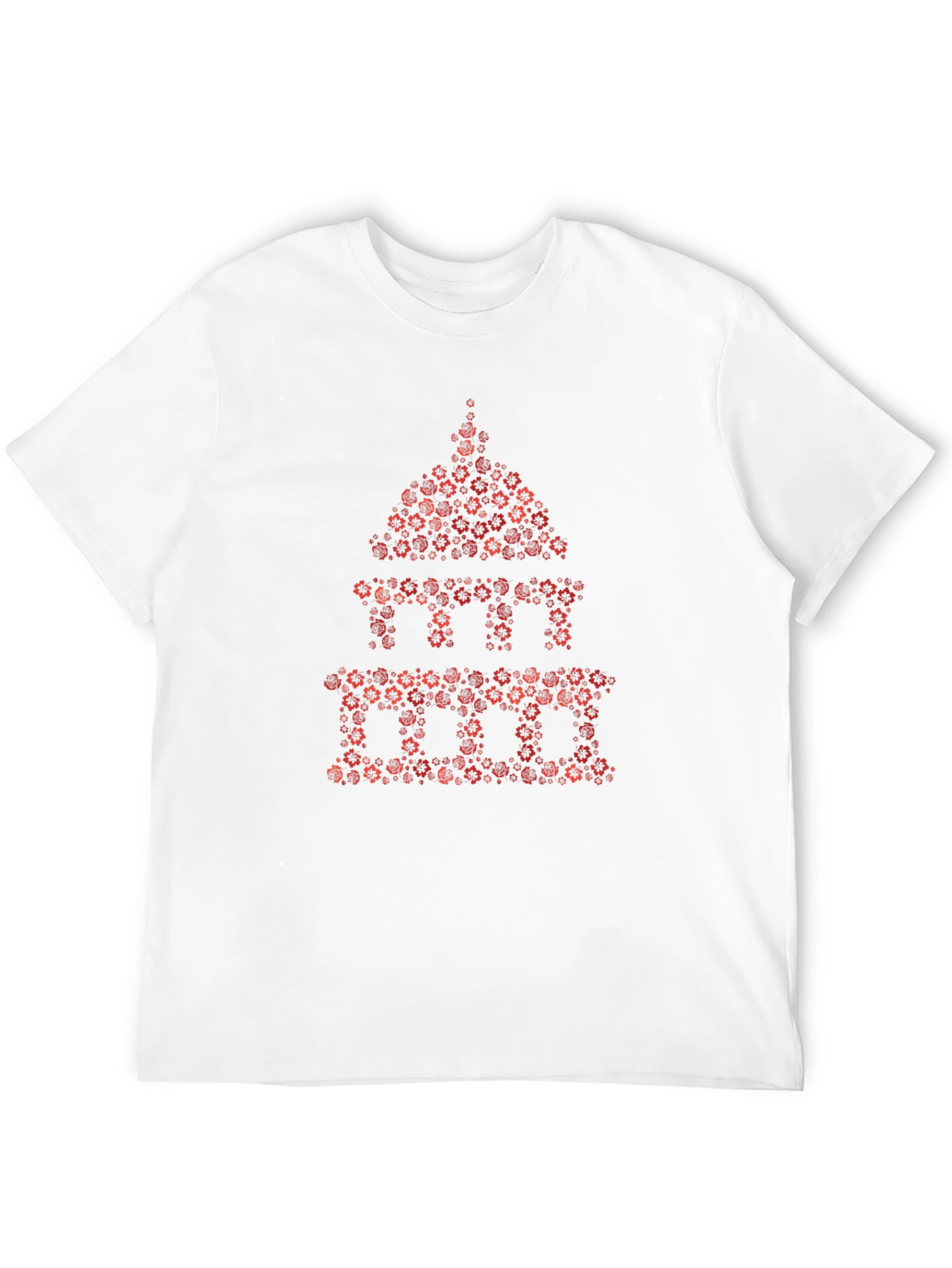 Floral Capitol Building Graphic Tee - Black