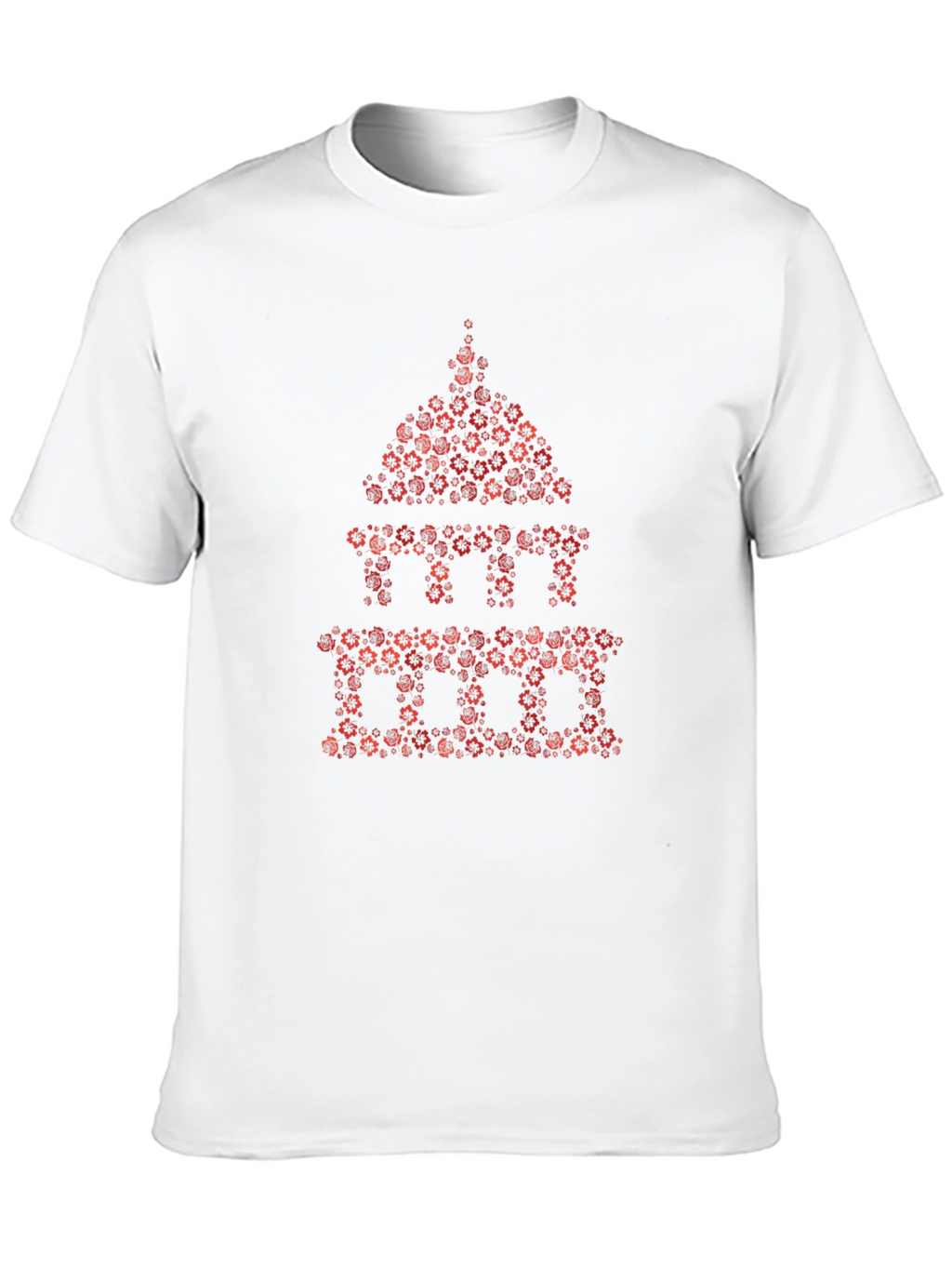 Floral Capitol Building Graphic Tee - Black