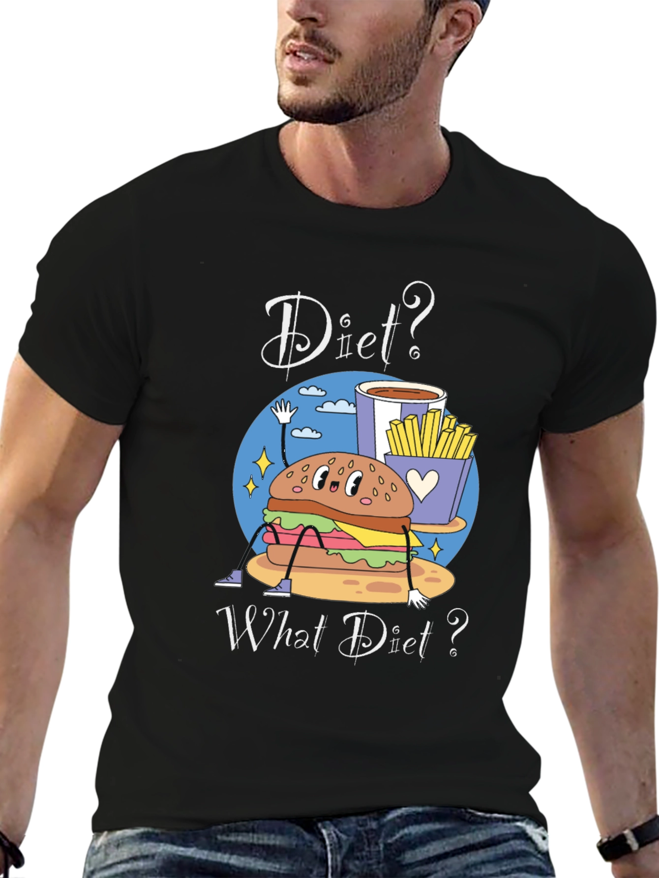 Diet? What Diet? Funny Graphic T-Shirt