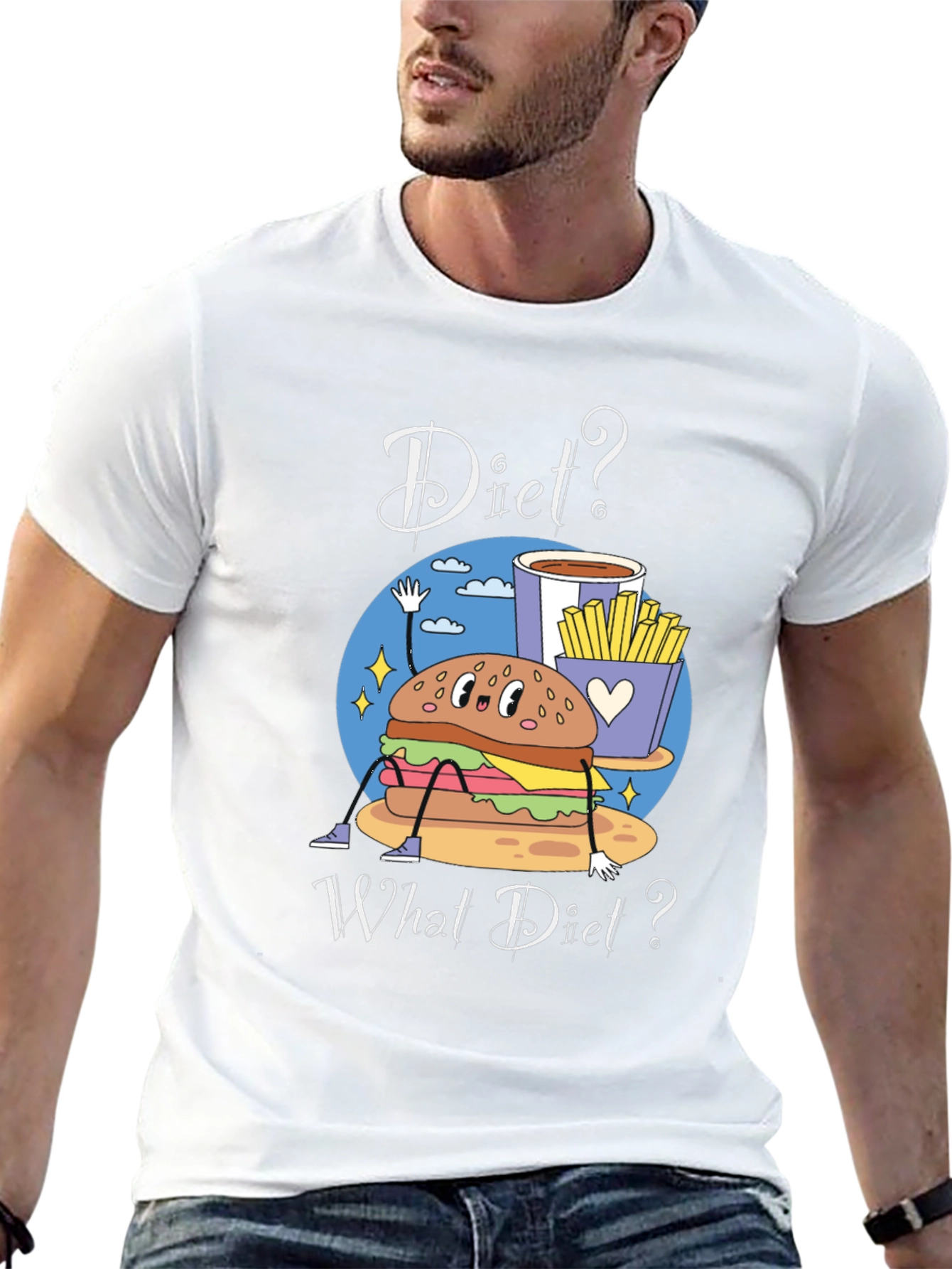 Diet? What Diet? Funny Graphic T-Shirt