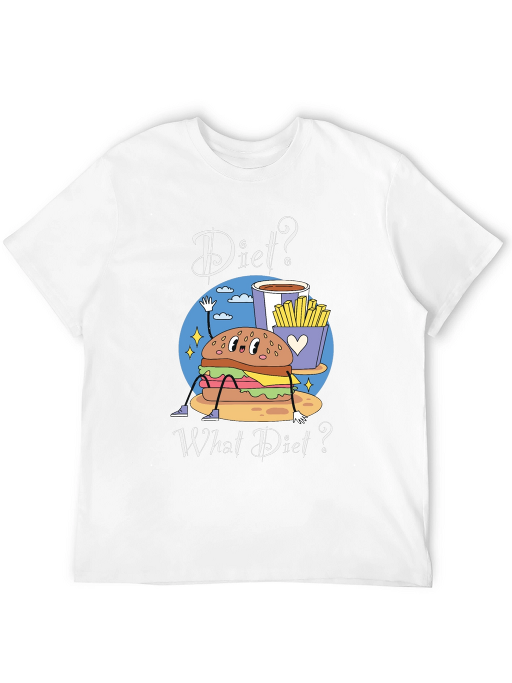 Diet? What Diet? Funny Graphic T-Shirt