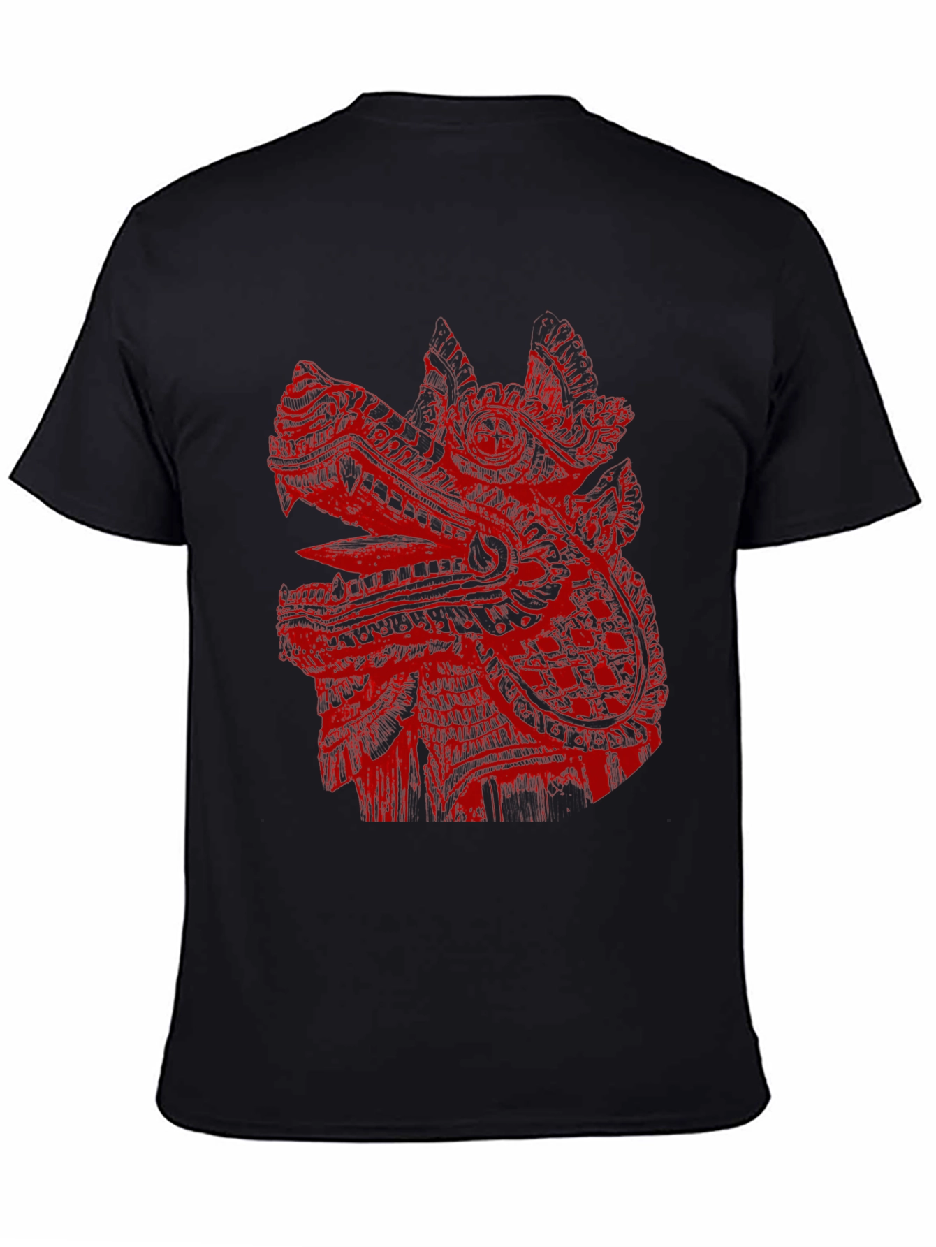 Dragon Graphic Print Black Tee