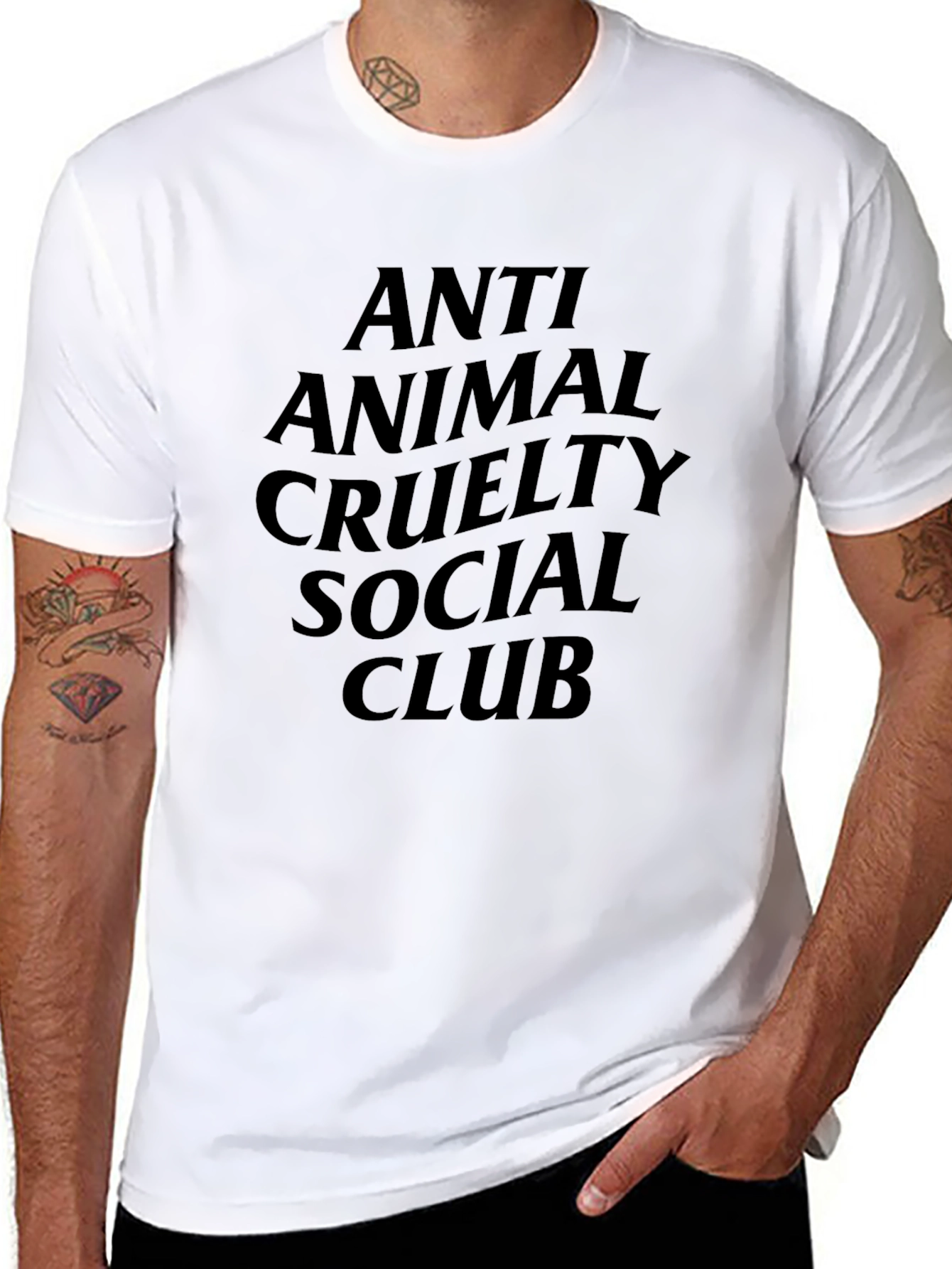 Anti Animal Cruelty Social Club Black Tee