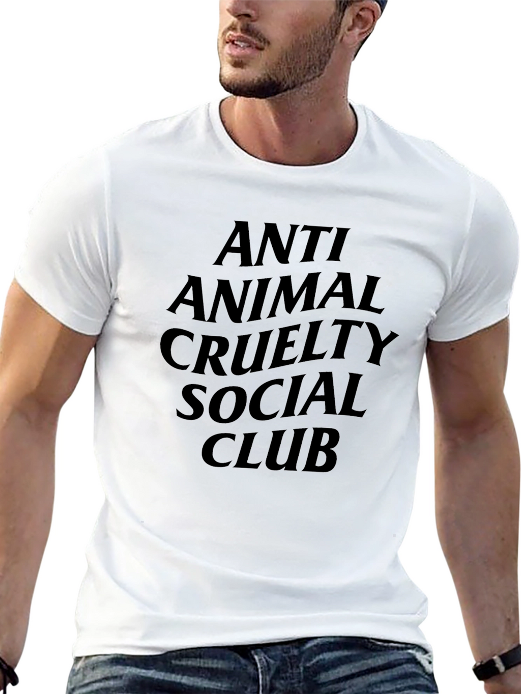 Anti Animal Cruelty Social Club Black Tee