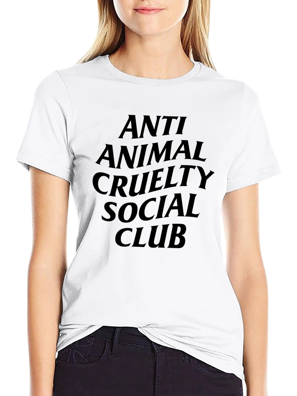 Anti Animal Cruelty Social Club Black Tee