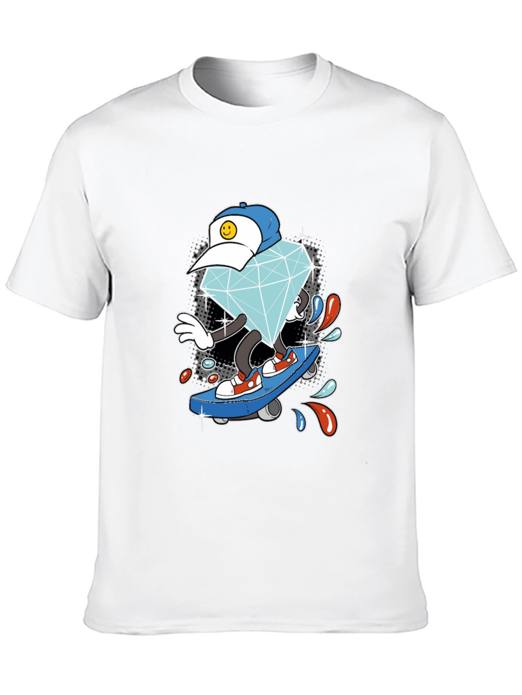 Diamond Skateboarder Black T-Shirt