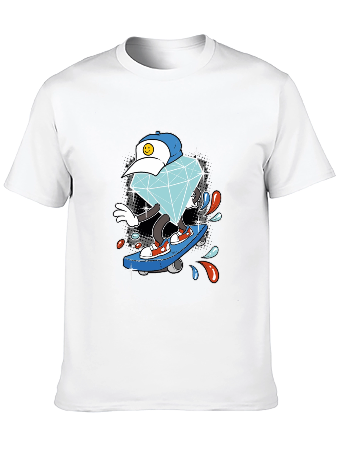 Diamond Skateboarder Black T-Shirt
