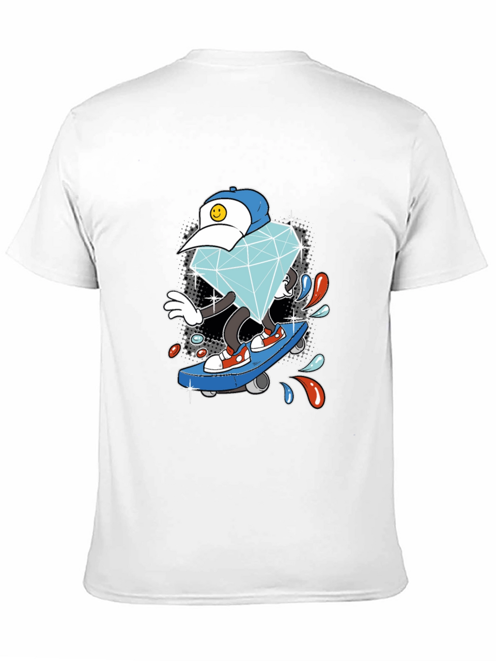 Diamond Skateboarder Black T-Shirt