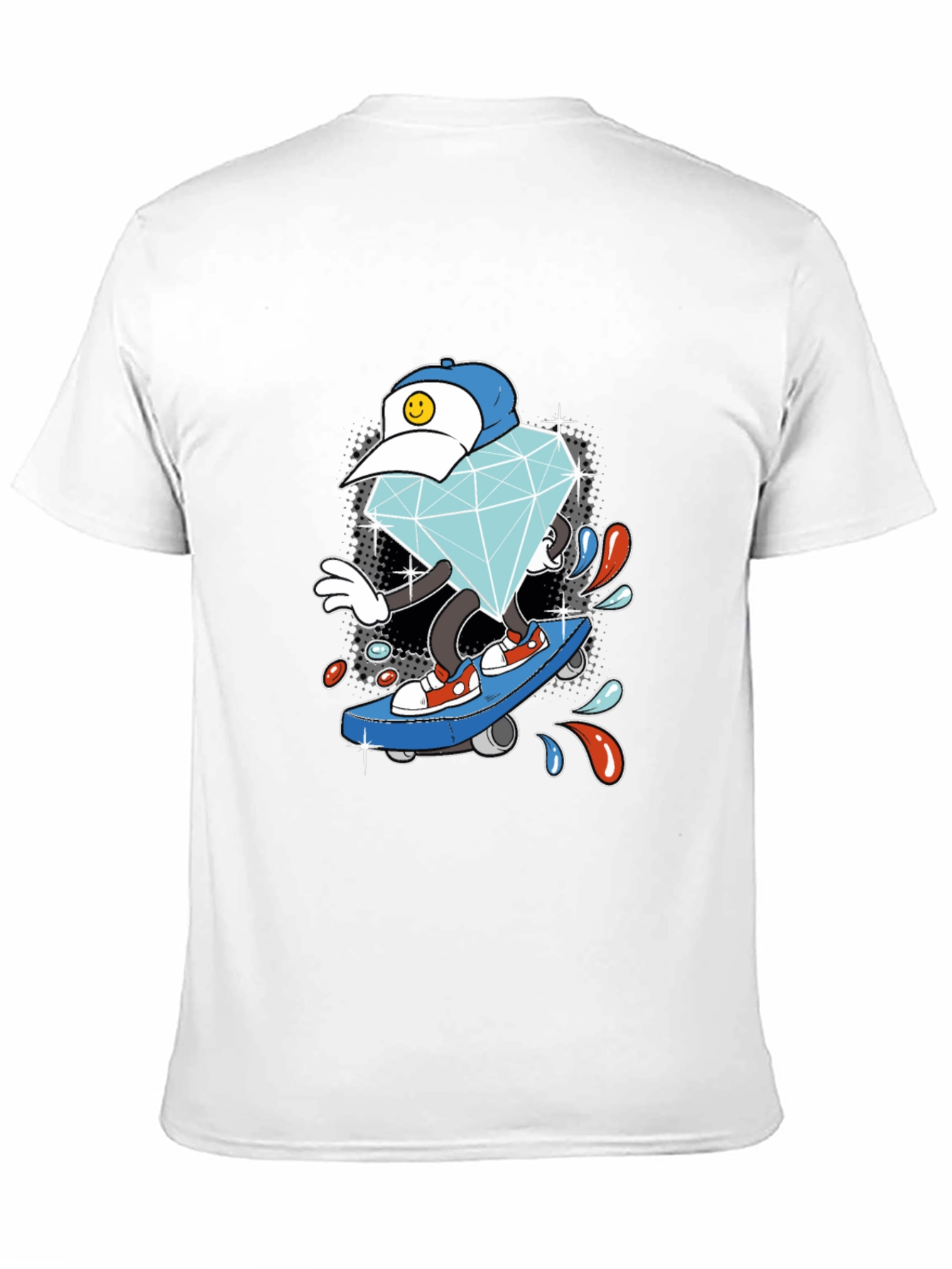 Diamond Skateboarder Black T-Shirt